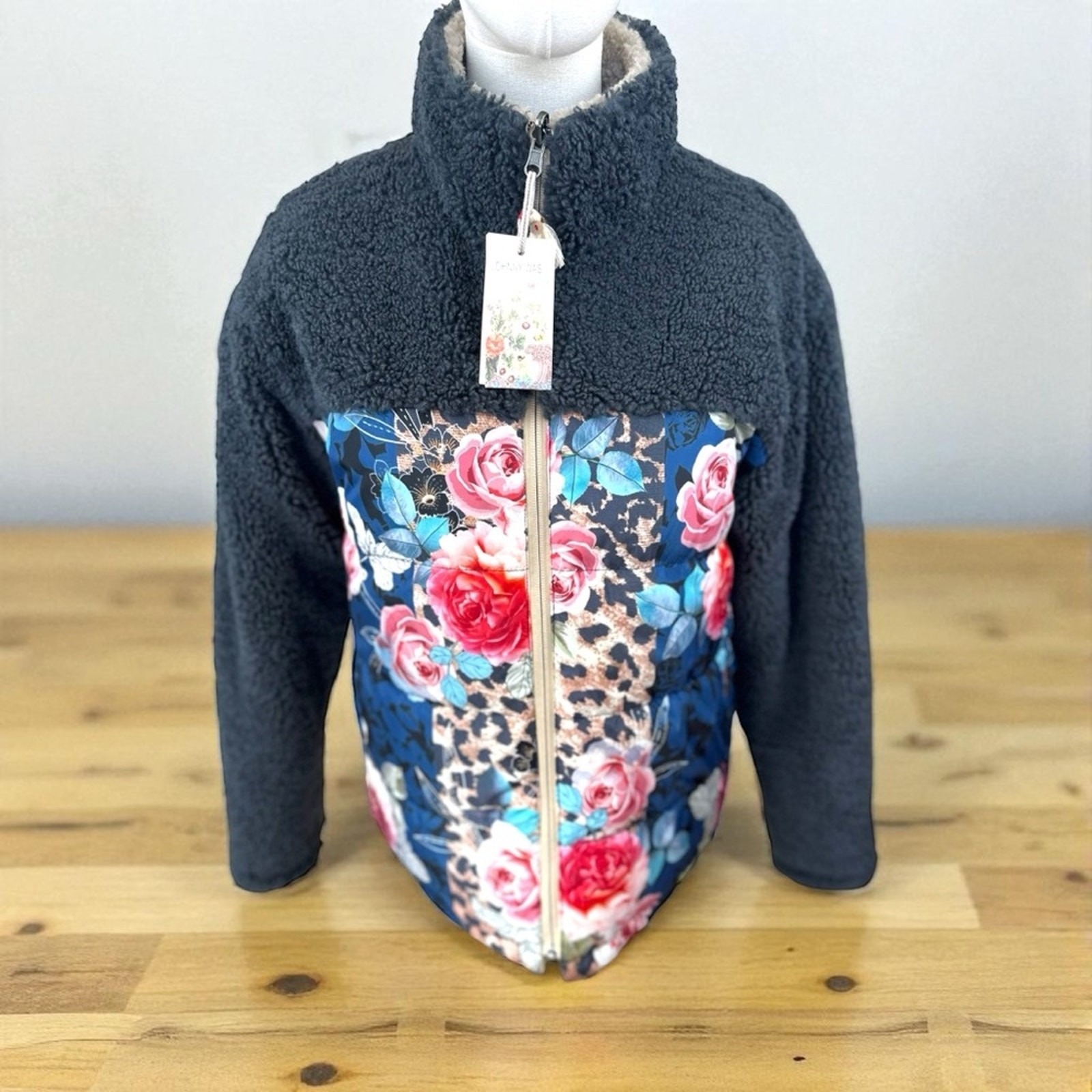 Johnny Was Nwt Size Xs The Rose Reversible Floral Puffer Jacket